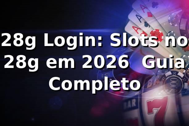 28g Login: Slots no 28g em 2026 🎰 Guia Completo